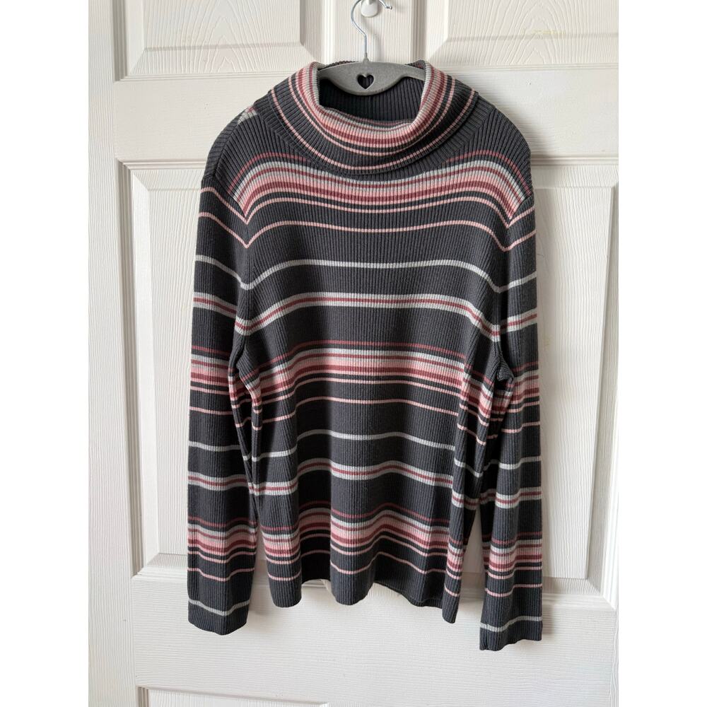 Pendleton Vintage Merino Wool Turtleneck Sweater Striped Size 2X Capsule Luxury